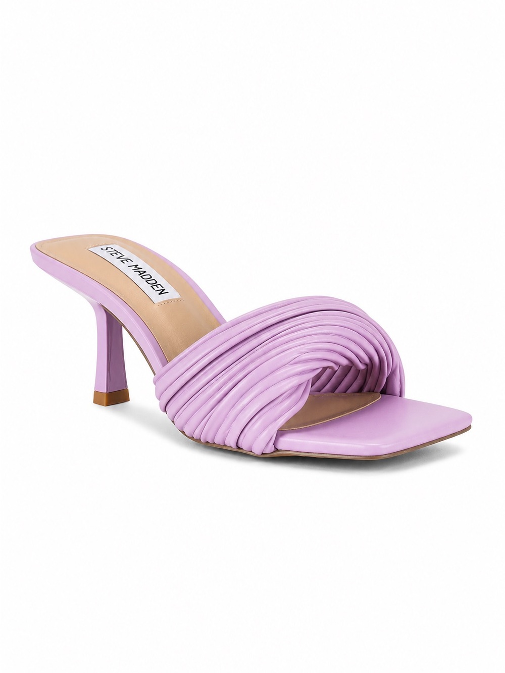 Steve Madden Twinkled Lilac Mule Sandals Square Toe Flared Heel Size 8 NWOB